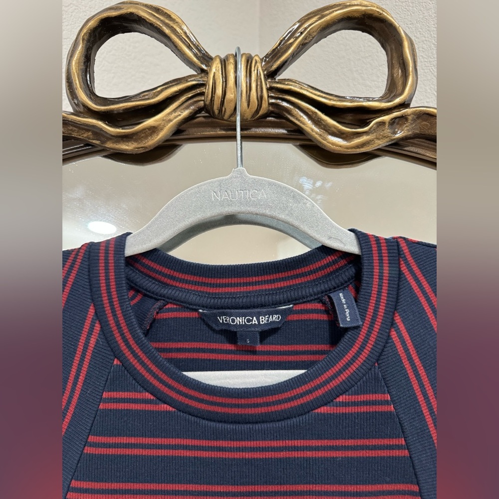 VERONICA BEARD Delano Striped Long Sleeve Top - Picture 3 of 4